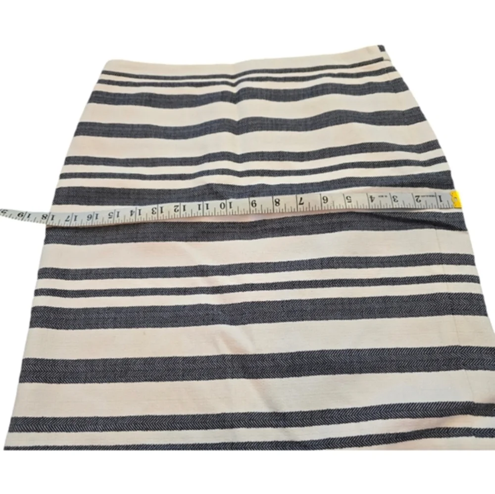 J. Crew Nautical Stripe‎ Pencil Skirt Knee Length Business Casual Womens